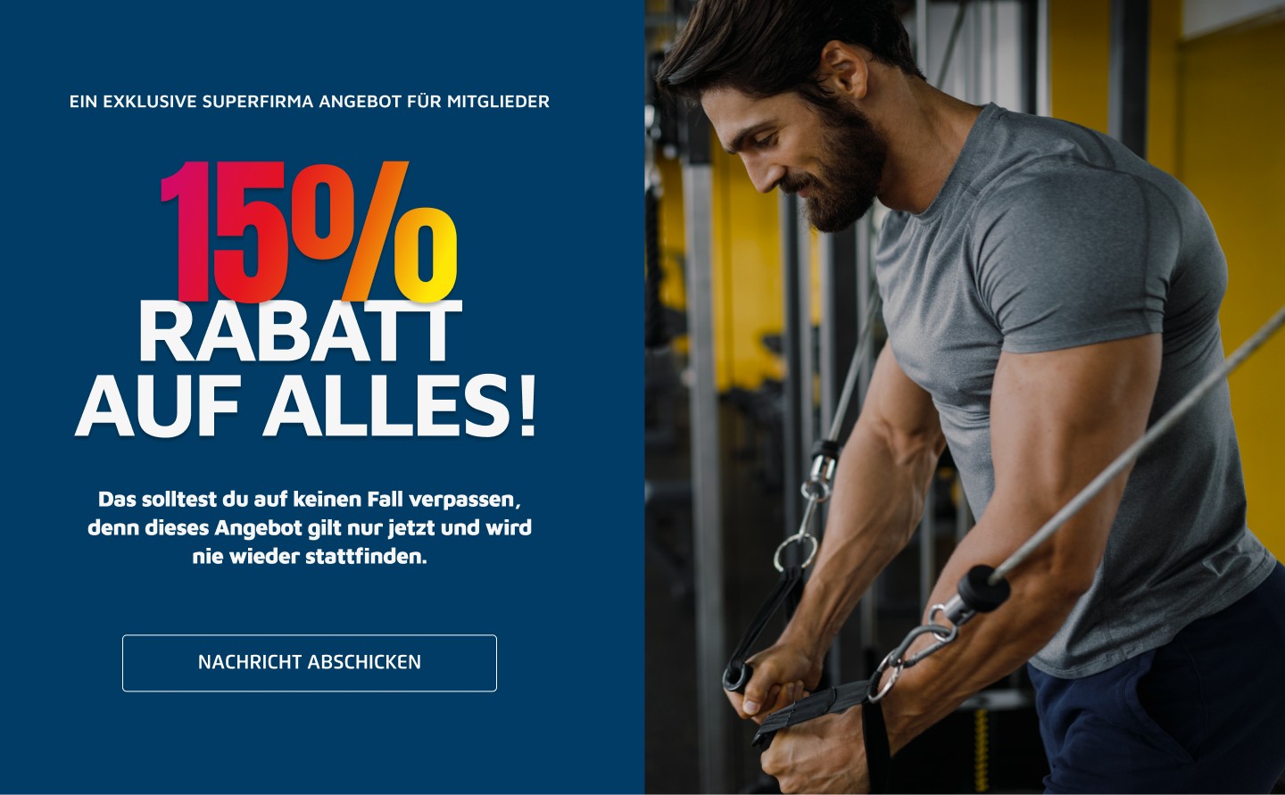 Angebotsbereich des INJOY-Templates auf dunkelblauem Grund