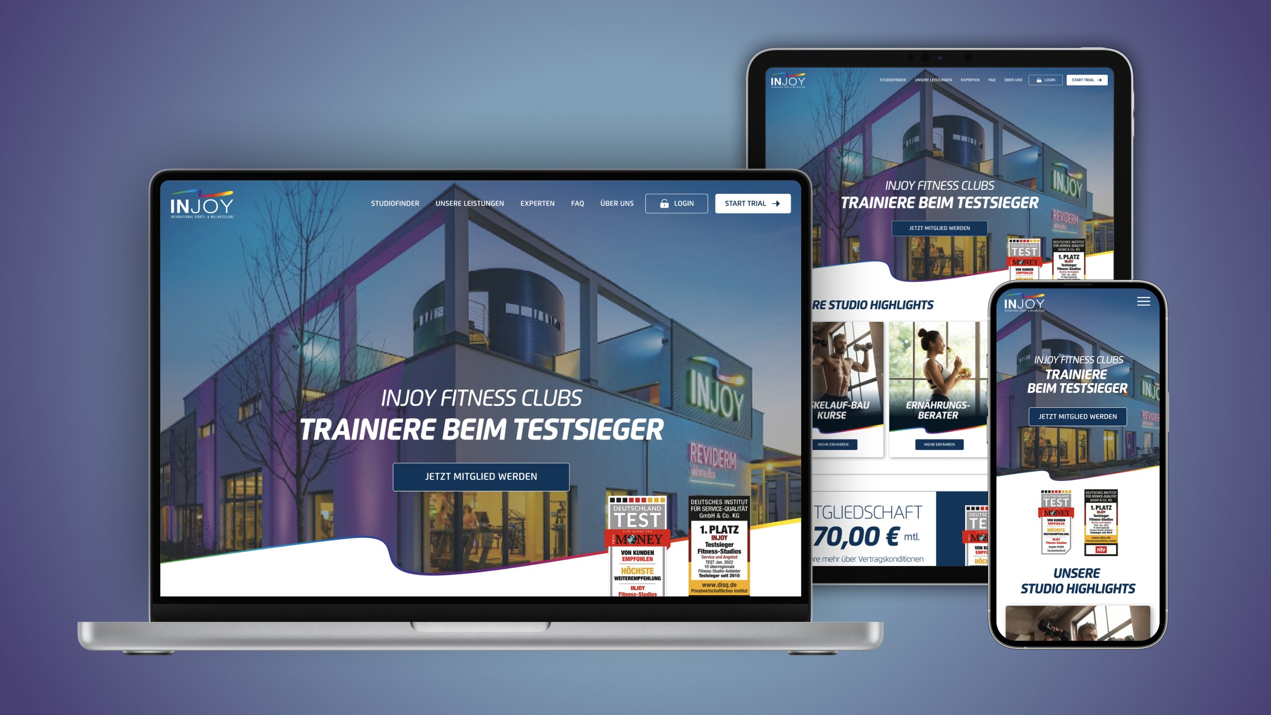 INJOY Fitness Clubs – Projektansicht