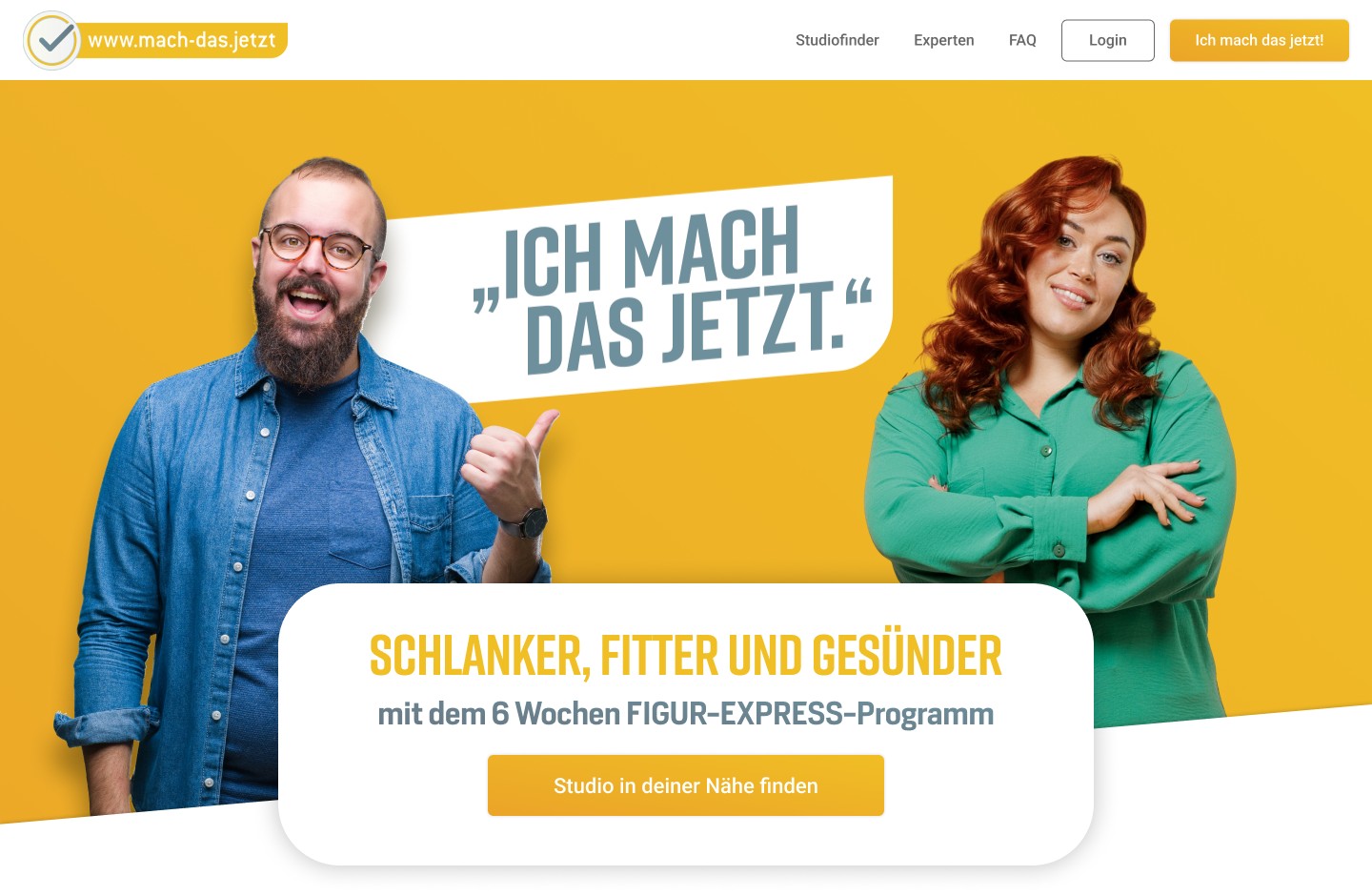 Startseite von mach-das.jetzt mit dem Kampagnenmotiv „Ich mach das jetzt."